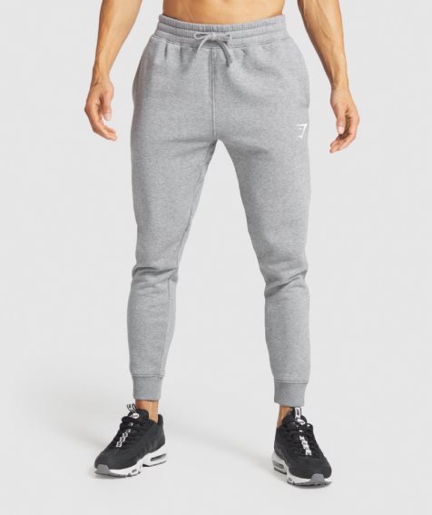 Men's Gymshark Crest Jogger Grey | CA 73N8AD